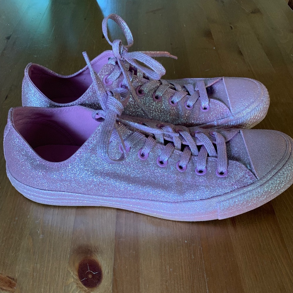 Pink Glitter Converse